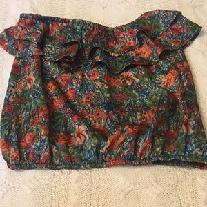 Watercolor Strapless Top